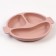 Feeding set: bib, plate 2pcs, glass, devices, m & b, dusty rose