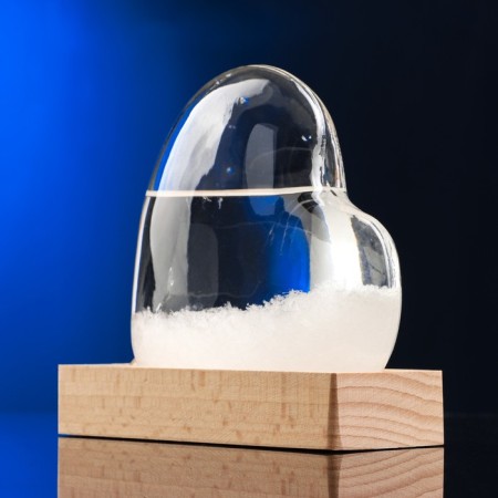 Barometer - Stormglass "Heart" 11x10x4cm, mix-4