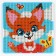 Diamond mosaic Magnet for children "Fox"