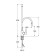 Santek and Tesio kitchen mixer, flexible surge, black matte