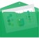 A4, 120 μm button, calligrata, transparent, green folder, green