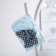 Cosmetic bag for a swimsuit, department on zip-lice, white / blue color
