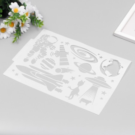 Stencil Plastic "Journey into Cosmos" 21x29.7 cm-4