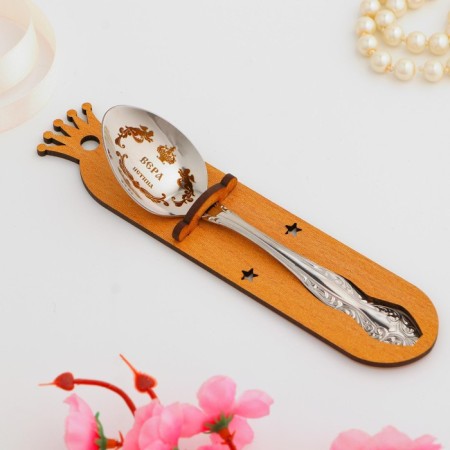 Spoon is registered, tea, with an engraving "Vera", h = 14-3