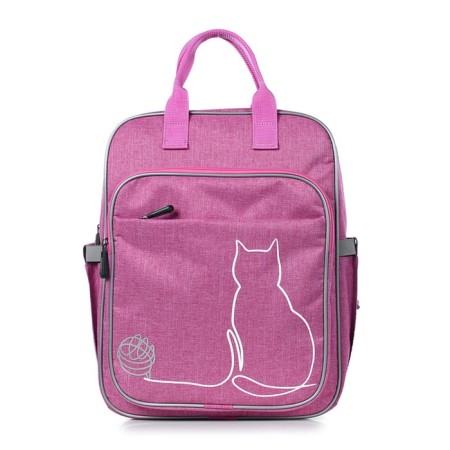 School backpack, synthetic fabric, 300x390x115 cm, pink-1