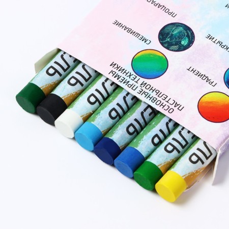 Set for drawing with oil pastel "Cute bunnies", 8 colors, a set for creativity-4