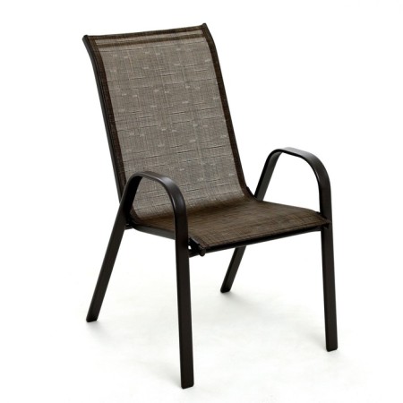 Set of garden furniture: a square table and 2 brown stools, load up to 120 kg-5