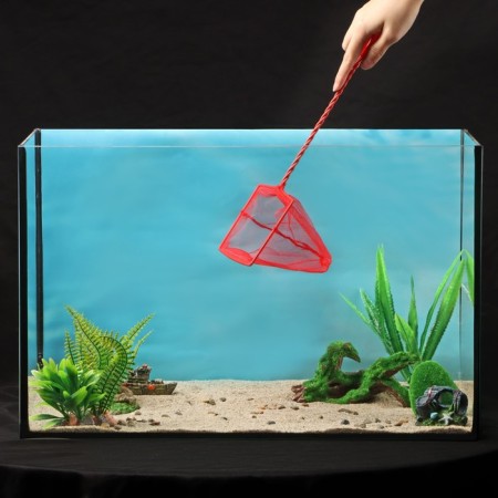Aquarium net 12.5 cm, red