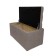 Puff with a lid and weight, 800 × 400 × 420 mm, Savana Plus Rogozhka, MOCCA color