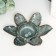 Ceramics candlestick per 1 candle "Lily" D-4.2 cm blue 13.5x13.5x2.5 cm