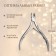 Manicure nippers for cuticle, double spring, 10 cm, blade length - 7 mm, on the blist, silver color