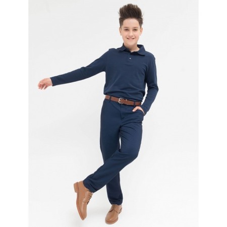 Pants for boys, height 122 cm, dark blue color-5