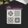 Stencil plastic "Tiles azulezh 4 drawings" 15x15 cm