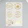 Stickers (stickers) "Handmade" 10x15 cm, color gold, 5-302