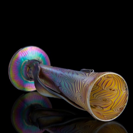 Interior vase "Iris Leaf Glass", 33 cm-4