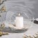 VAZA-sub-SUBSTANCE "MAT" and white candle, 14.5 × 13 cm, 9 hours, ball, glass