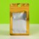 SIP-LOK package with a window, with Euroslot, gold, 5.5 x 9.5 cm