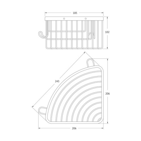 Carbon-angular shell sheet 19 cm chrome artwelle-1