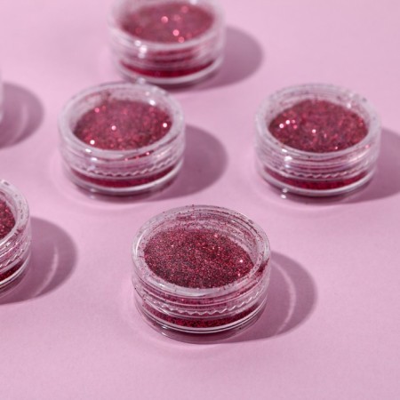 A set of sparkles for decor, fine grinding, fuchsia color, 6 pieces-1