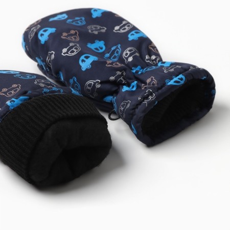 Winter children's mittens minku, dark blue color, 18cm-2