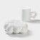 Coffee pair of ceramic "chamomile", 2 items: 260 ml mug, saucer d = 17 cm, white color