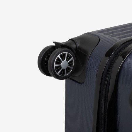 Middle suitcase 24 ”,“ Cartes factory ”, lightning department, code castle, 4 wheels, dark blue color-5