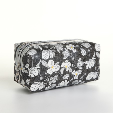 Cosmetic bag with lightning, black color