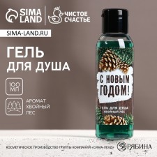 Shower gel “Happy New Year!”, 100 ml, the aroma of coniferous forest, pure happiness