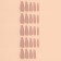 Patching nails, 24 pcs, ballerina shape, beige color