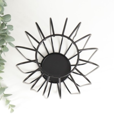 Summary Metal for 1 candle "Loft. Prutia" black 24x13.5x13.5 cm-2