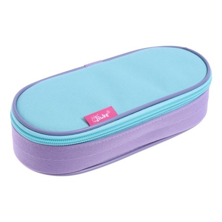 Penal-football 85 x 210 x 50 mm with a folding bar, soft, textile, calligrata PMK 24-42, mint/light lilac-2