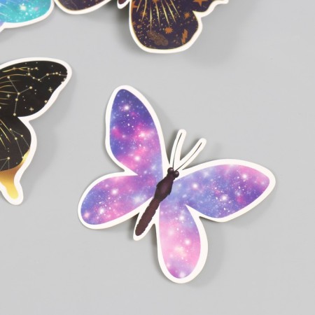 Butterflies cardboard "Cosmos" set 12 pcs h = 4-10 cm-3