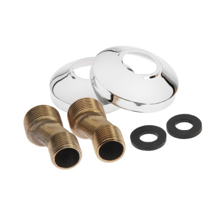 Bath mixer RMS SL71-143, two-wound, long spout, shower watering can and hose, chrome-4