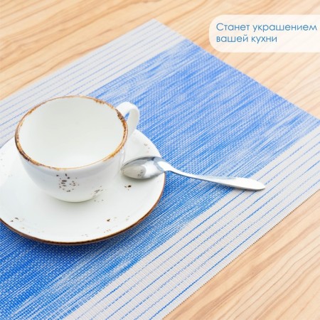 Serving napkin on the Cosmos table, 45 × 30 cm, blue color-4