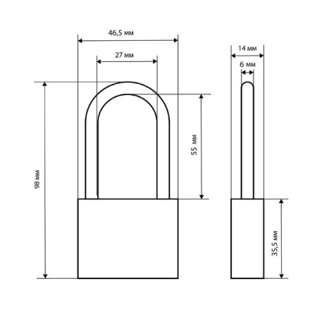 The castle of the hinged "standard" HG-350L DL. Duke d = 6 mm-2