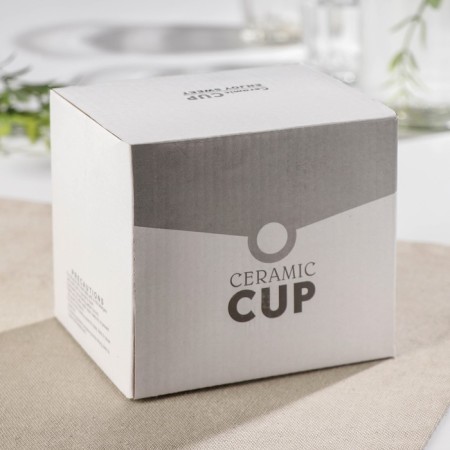 Ceramic mug with a wooden lid and spoon "Panda", 350 ml, color and pattern mix-5