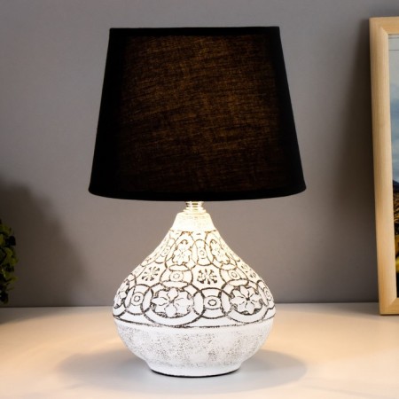 August table lamp E14 40W Black and White 20x20x31 cm Risalux-1