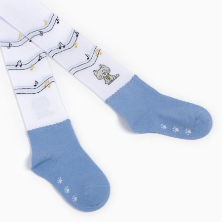 Pantyhose children's "cat", white color (Bianco), height 92-98-1