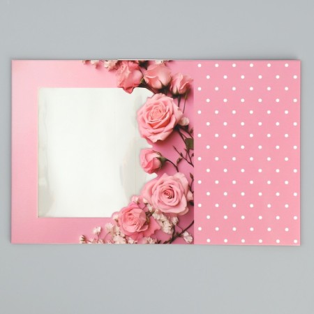 Gift-bearing box folding, packaging, “delicate roses”, 14 x 14 x 8 cm-8