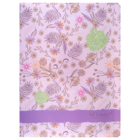 Folder with 30 Calligrata "Flowers" A4, plastic, 400 μm, mix-6