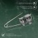Drill punch of pair, 6 cm, green color in black silver