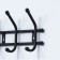 Wall hanger "Cosiness 3", 3 hooks color black