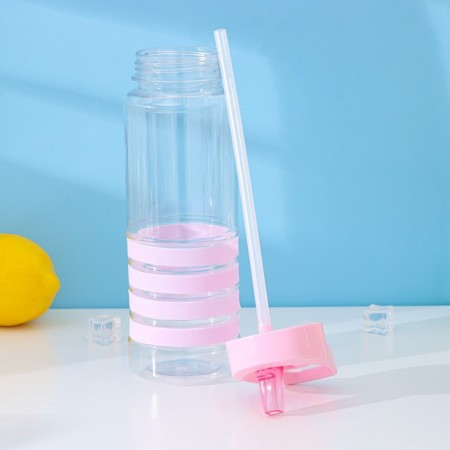 A bottle with a pipe “Sport”, 700 ml, 23.5 × 7.5 × 8.5 cm, color mix-11