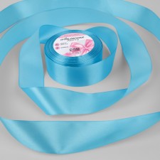 Satin tape, 40 mm × 23 ± 1 m, color bright blue No. 20