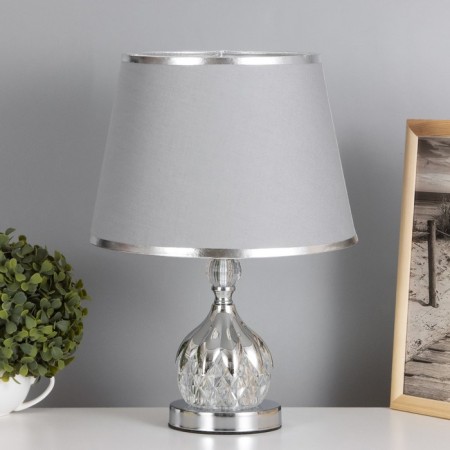 Eleanor desktop lamp 1x40W E27+backlight, chrome 27x27x45cm