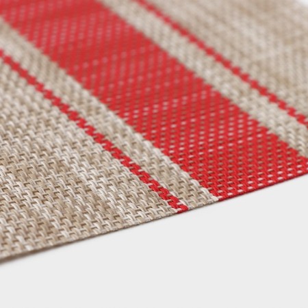 Serving napkin on the table "Two stripes", 45 × 30 cm, red color-2