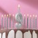 Set of candles number "9" + classic, silver, 10 cm