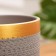 Flower Pot "Brussels" gray gold cylinder No. 3, 2.6 liters
