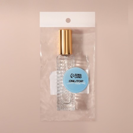 Perfume bottle "Transparent pattern", with a sprayer, 15 ml, golden color-7