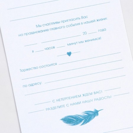Wedding invitation: with an envelope "Tenderness", 10 x 15 cm-8